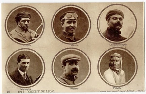 CPA - 1914 - CIRCUIT DE LYON - Pilotes engagés n°2 (4 cartes). - Picture 1 of 1