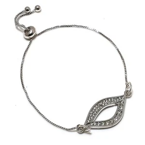 Zircon Gemstone 925 Sterling Silver Bracelet 7-8" X-Mas Gift n626 - Picture 1 of 2
