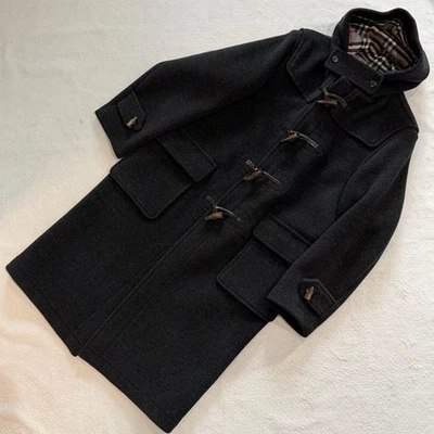 Burberry's long duffle coat in Nova check, dark gray, made in Japan, size L - Image 1 of 4