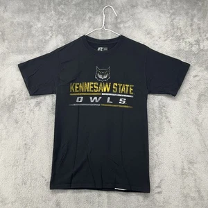 Kennesaw State Owls Football Shirt Mens Small Black NCAA Short Sleeve Russell - Picture 1 of 13