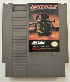 Airwolf NES Game Clean Label Loose Tested