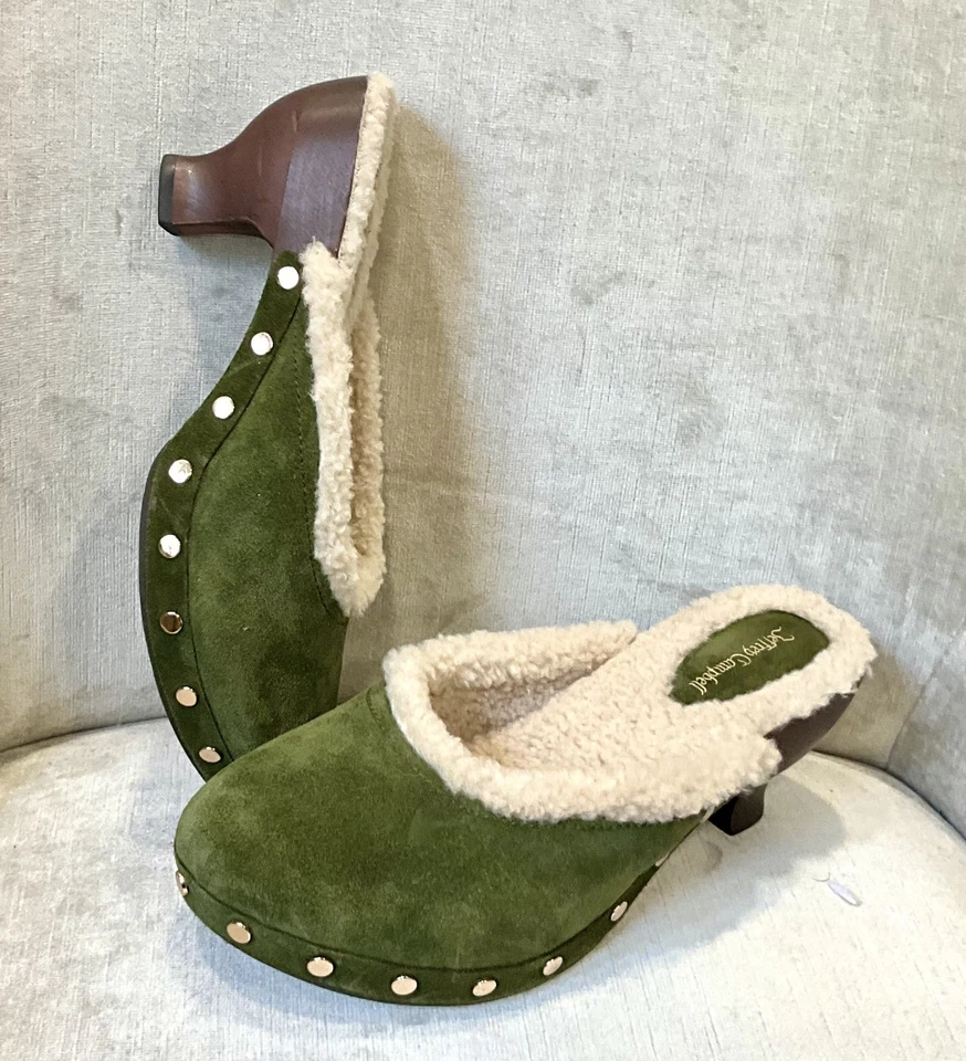 Mini zueco Free People Jeffrey Campbell Blakeney piel sintética oliva muestra 10 NUEVO Foto 1 de 4