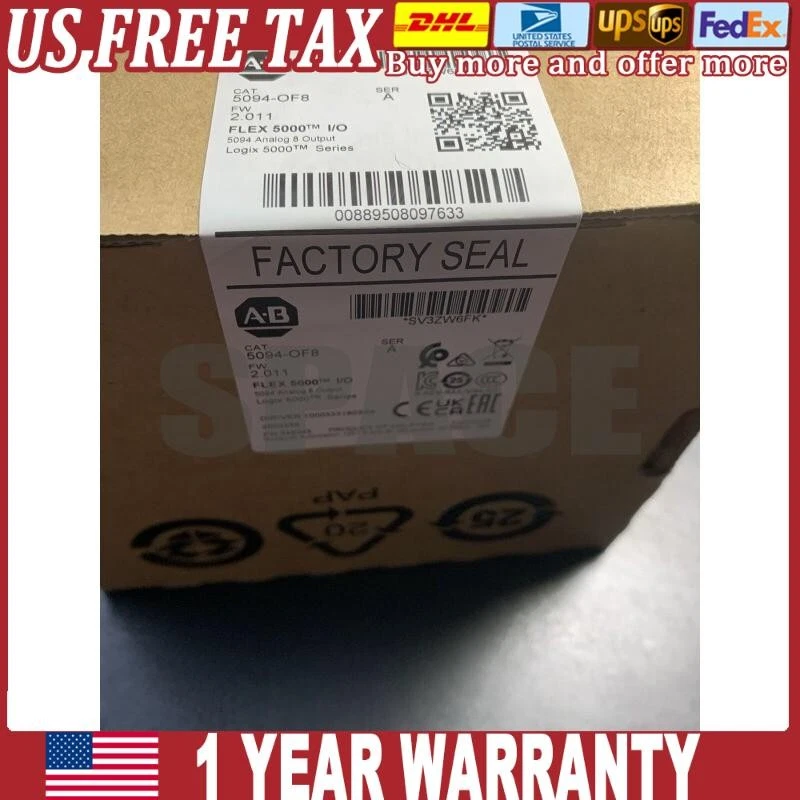 Sealed AB 5094-OF8 Flex 5000 I/O Analog 8 Output 5094OF8 New In Box US Free Tax - Image 1 of 1