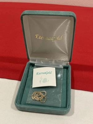 "Brazalete EG EternaGold Italia oro amarillo macizo 14k cadena caja 1,5 mm 7-3/8"" 1,52 g" Foto 1 de 4