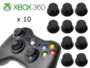 x 10 Xbox 360 Controller Replacement Thumb Sticks Analog Thumbstick - BLACK - Picture 1 of 2