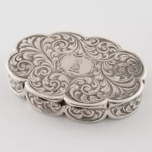 Nathaniel Mills Silver Snuff Box Birmingham 1842 - Picture 1 of 8