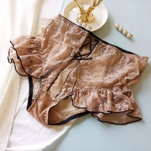 Übergröße Damen Höschen Spitze Ultradünn Netz Transparent Hohe Taille Unterwäsche Neu - Bild 1 von 19