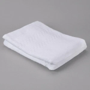 27"x54" 100% Combed Cotton Terry Hand Towel Checkered Border Hemmed 17 lb.-12pk - Picture 1 of 4