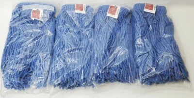 Lote de 4 accesorios de fregona húmeda de cuerda Tough Guy 1TYR3A 16 oz., algodón azul 1TYR3 Foto 1 de 4