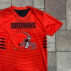 Cleveland BROWNS Reversible Official NFL Flag Football Jersey Size Large - Picture 1 of 9