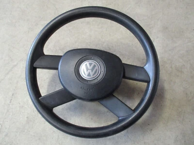 4-Speichen Lenkrad VW Polo 9N schwarz 6Q0419091G Ohne Airbag - Bild 1 von 4