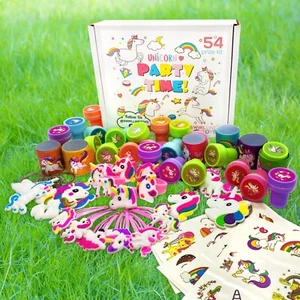 Einhorn Party Gastgeschenke für Kinder Jungen Mädchen Karneval Preis Spielzeug Sortiment 54 Teile - Bild 1 von 10