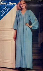 Misses Caftan Butterick See & Sew Pattern 3538 sizes S M L 8-18 - Picture 1 of 2