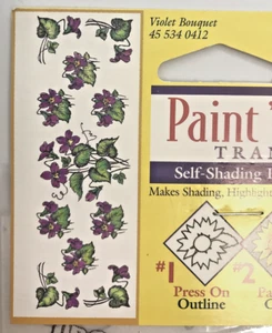 Transfer Paint 'n Press Self-Shading Paint-In Transfer Delta Violet Flower Craft - Picture 1 of 3