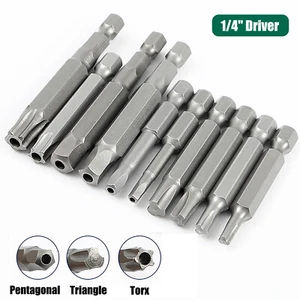 Magnetic Screw Driver Bits Triangle/Pentagonal/Torx Screwdriver Bit 1/4" Driver - Picture 1 of 24