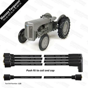 Massey Ferguson TEE 20 TED 20 MF35 und MF135 Traktor 8mm schwarz HT Leitungen - Bild 1 von 11
