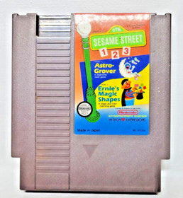 NINTENDO ,,SESAME STREET 123(ASTRO GROVER)&( EARNIES MAGIC SAHAPES) 1985,NES( A3