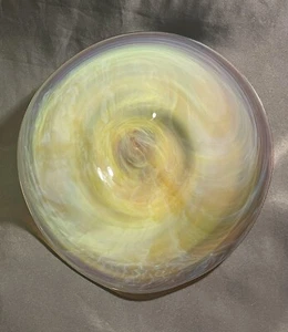 Vintage Salamandra 14” Studio Art Glass Rondel Charger Signed Dated 10/76 - Picture 1 of 17