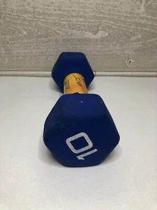 CAP Blue Hex Neoprene 10lb Dumbbell - New w/ Flaws (See Photos) - Imagen 1 de 11