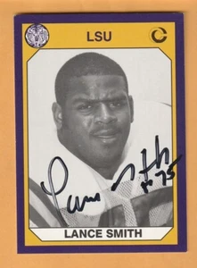 Lance Smith LSU Tigers AUTO Signed 1990 Card Kannapolis North Carolina 7E - Picture 1 of 2