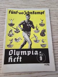 1936 Olympics Olympia PRE WW2 Genuine Germany German Booklet Decathlon - Picture 1 of 16