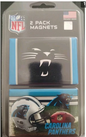 2 Packs Carolina Panthers 2x3" Magnets Officially Licensed Cover