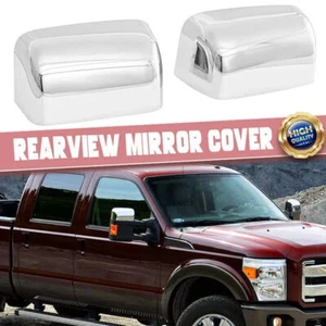 Chrome Top Mirror Cover Towing Cap For Ford F250 F350 F450 F550 Super Duty 08-16 - Foto 1 di 8