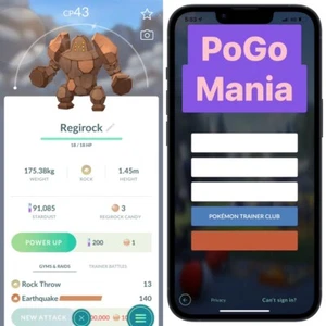 Shiny Regirock✨LVL@1✨mini PTC 80k✨caught in Ultra Ball✨(read description) - Bild 1 von 1