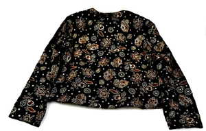 Jacke Norton McNaughton Gr. 8 schwarz Blumen bestickt Abend kurz Knopf - Bild 1 von 10