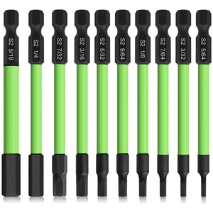 3.5" Long 1/4" Hex Head Allen Wrench Drill Bits, SAE Impact Driver Bit Set 5/64 - Picture 1 of 12