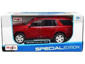 2021 CHEVROLET TAHOE RED METALLIC 1/26 DIECAST MODEL CAR BY MAISTO 31533 - Picture 1 of 2