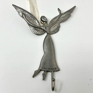 Kleiner Zinn Engel einzelner Wandhaken Ornament Live Simply - Bild 1 von 7