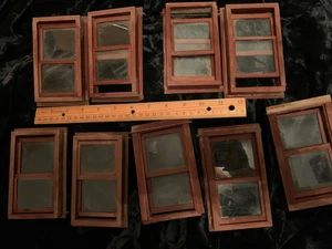 Lot of 9 Vintage Wood Doll House Windows Actually Work Open And Close