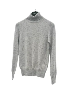JUMPER CUELLO ROLLO CACHEMIRA PURA MEZCLA GRIS M&S - Imagen 1 de 6