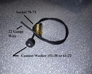 New Repro Lionel Skt (78-73) Contact Washer (151-38 or 61-22) & Wire Repair Part - Picture 1 of 2