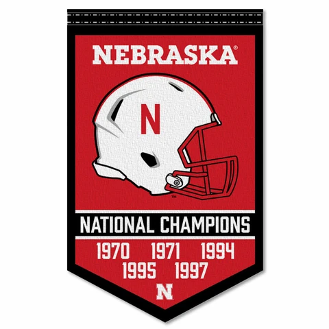 Nebraska Cornhuskers Football National Champions Banner Flag Cover