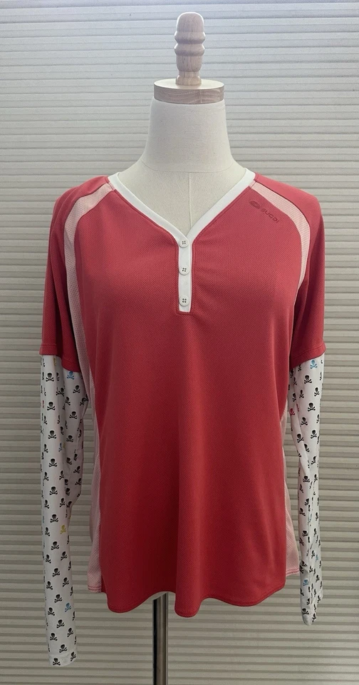 Camiseta deportiva para mujer Sugoi ligera de manga larga para ciclismo MTB coral calaveras grande Foto 1 de 4