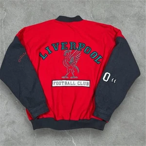 Vintage Adidas Liverpool Reds Varsity Jacket Embroidered Spellout #10 Rare HTF - Picture 1 of 12