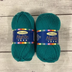Herrschners 2 Ply Afghan Yarn 2 Ounces Fine #0040 Dark Teal Lot Of 2 220 Yds - Picture 1 of 3