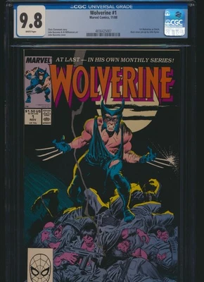 Wolverine 1 Marvel 1988 CGC 9.8 white pgs Key 1st appearance Patch Free S/H! - Image 1 of 3