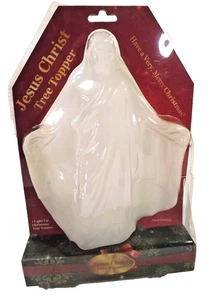 Jesus Christ Lighted Plastic Christmas Tree Topper or Table Stand Blow Mold Type - Picture 1 of 21