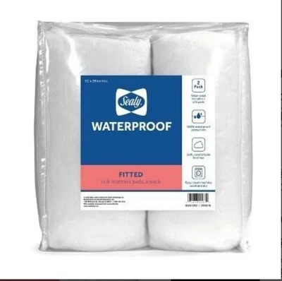 Almohadillas de colchón para cuna impermeables Sealy, paquete de 2 — CAJA ABIERTA Foto 1 de 4