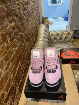 Nike Air Jordan 4 ретро розовый орхидеи женщин размер 10 Вт мужчин 8,5 - Изображение 1 из 4