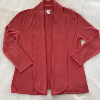 Cárdigan Carole Little Coral Frente Abierto Cascada Suave Talla XL Foto 1 de 4