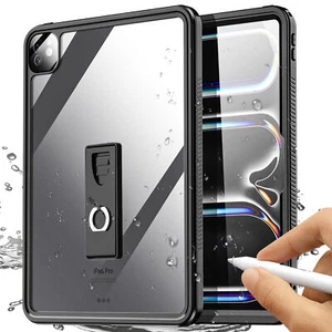 For iPad Pro 13 Inch Case M4(2024) Waterproof Military Shockproof FullBody Stand - Picture 1 of 12