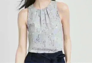 Blusa sin mangas floral azul pálido claro A New Day trabajo XXL negocios informal - Imagen 1 de 5