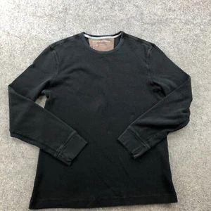 Banana Republic Shirt Mens Large Black Crew Neck Pullover Casual Thermal Knit - Picture 1 of 8
