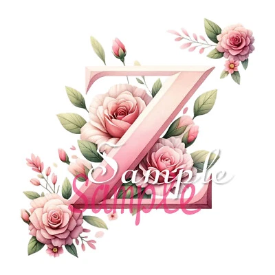 Bloque de edredón de tela con monograma "Z" - rosa Shabby Chic inicial - 100 % algodón Foto 1 de 4