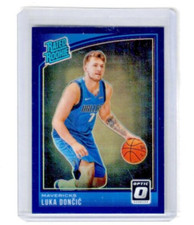 2018-19 Donruss Optic LUKA DONCIC ROOKIE Card Prizm Blue Velocity Dallas Mavs RC