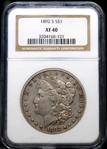 1892 S Morgan Silver Dollar - NGC Graded XF40 !! - Picture 1 of 3